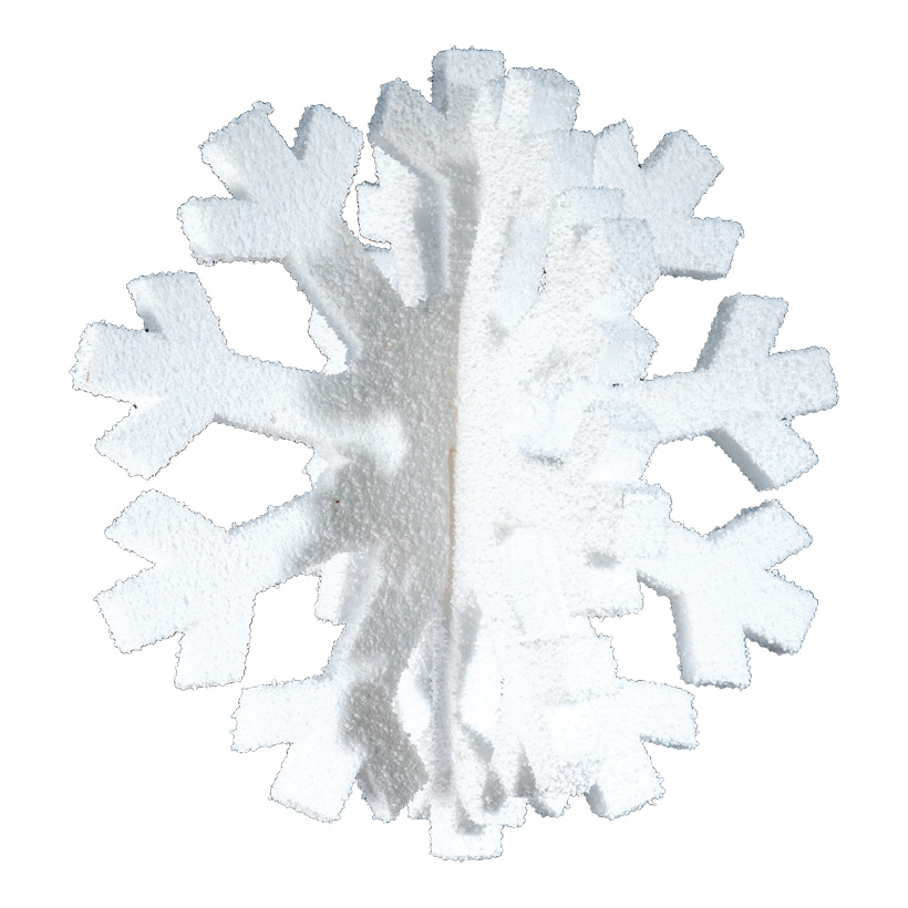 Snowflake 3D, 50x50cm, 2-parts, for assembling, styrofoam