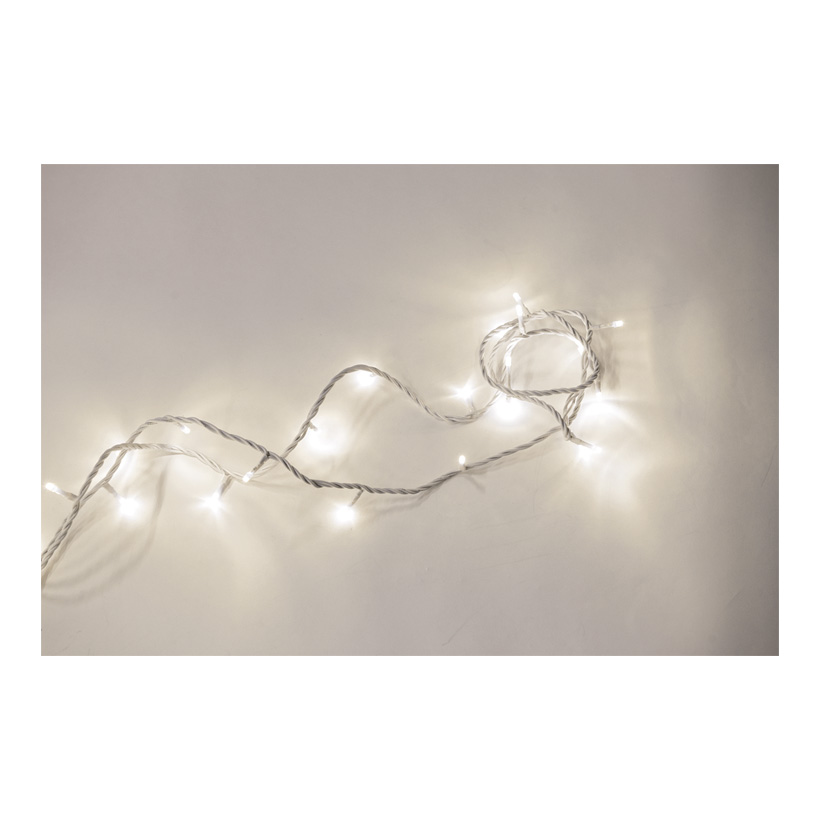 PVC light chain with 100 LEDs, 1000cm IP20 plug for indoor, 10x connectable, 1,5m supply cable, 220-240V