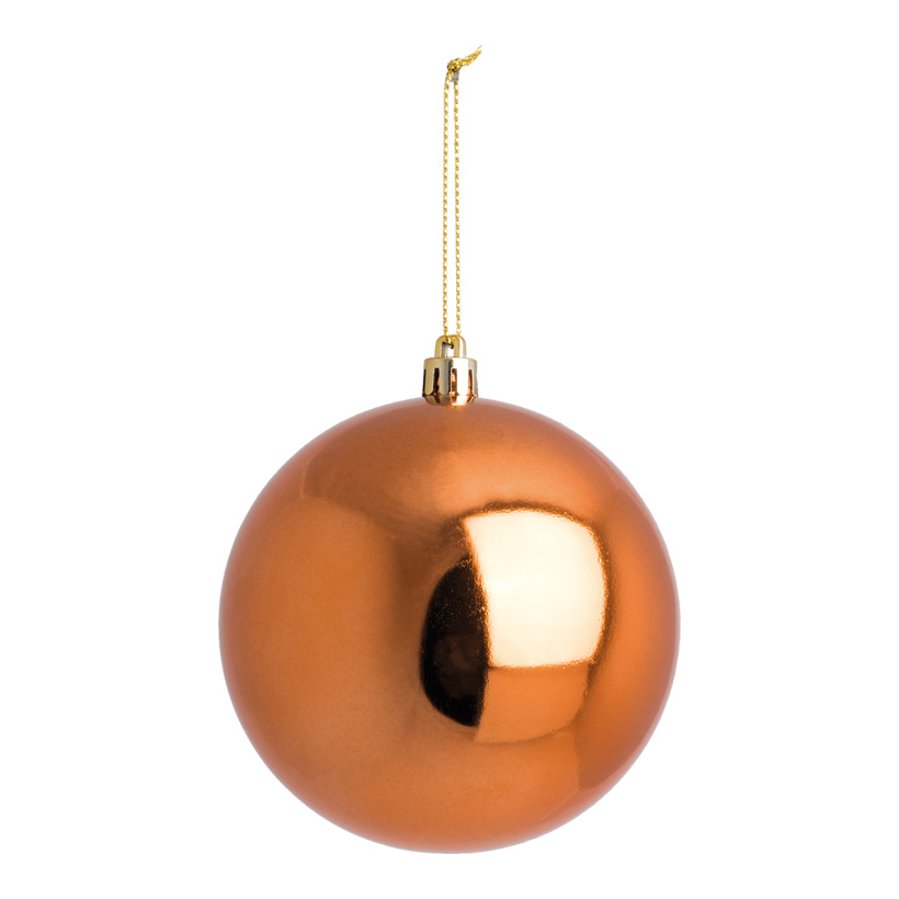 Christmas ball, copper, Ø 10cm, seamless, shiny