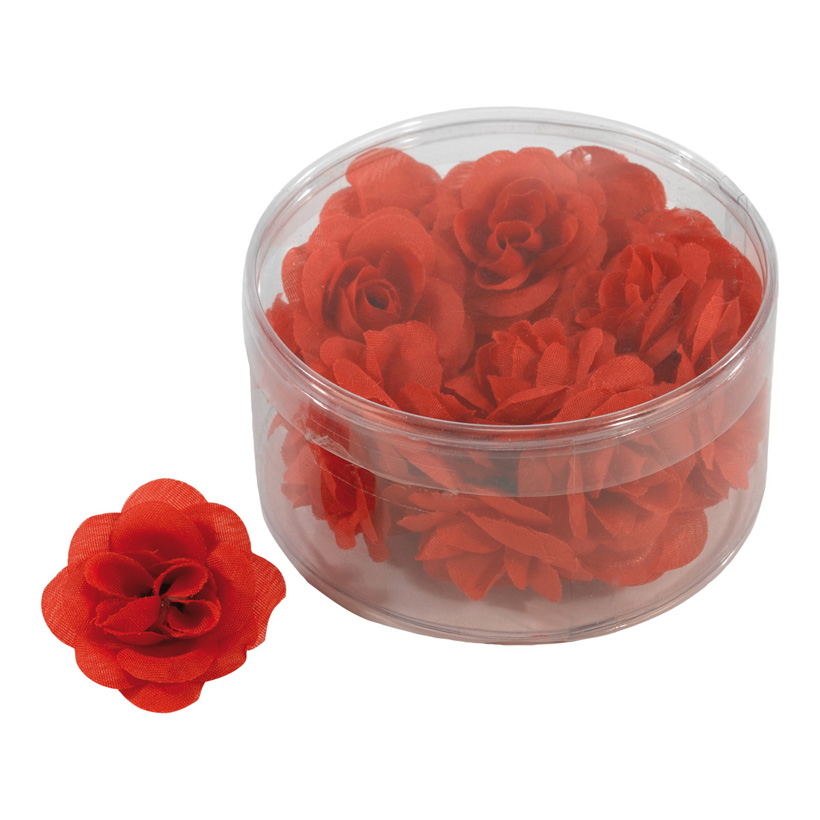# Rose blossom heads, 4,5cm, 20pcs./blister, artificial silk