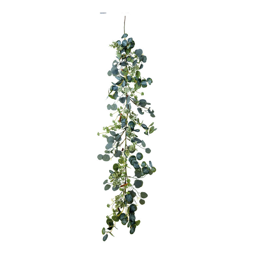 Eucalyptus garland, 150cm made of plastic and artificial silk