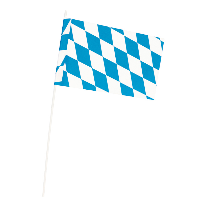 # Fan "Bavaria", 12x22cm, paper , with plastic stem