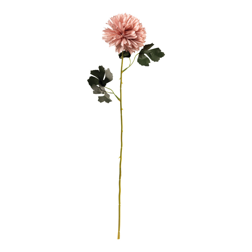 Chrysanthemum on stem, 55cm Ø10cm, Stiel: 35cm out of artificial silk/ plastic, flexible