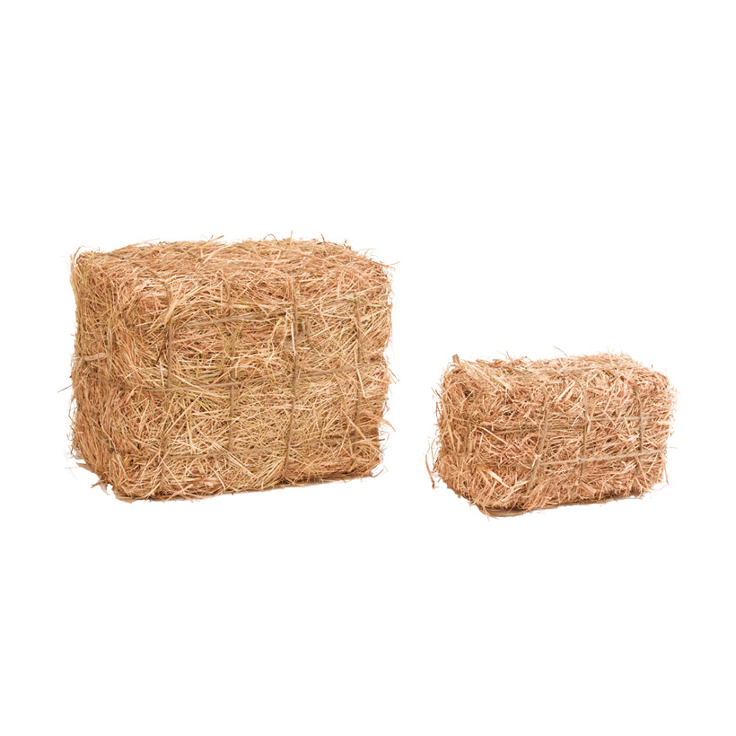 Bale of straw, ca.12x15x25cm, styrofoam, with straw