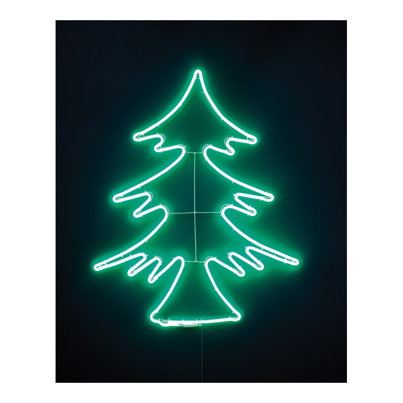 Neon-shape "Fir Tree", 66x82cm 230V, IP44, 1,5m supply cable, LED lamp with plug