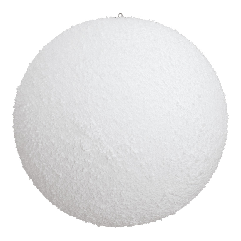 Snowball, Ø 15cm, with hanger, flocked