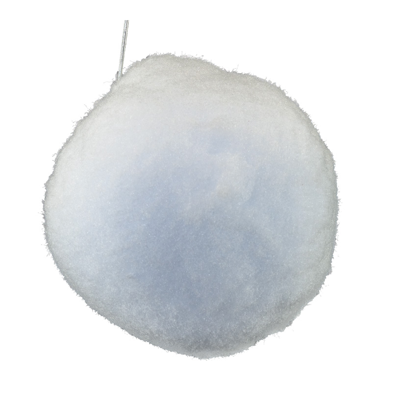 Snowballs, 6 pieces/bag, Ø6cm with hanger, made of fleece