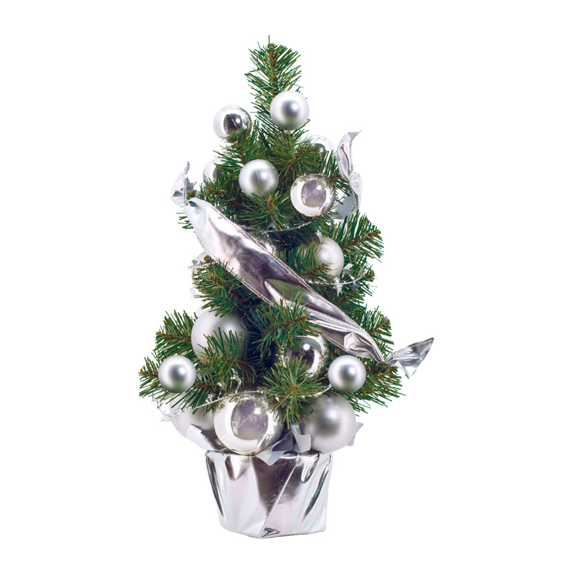 Christmas tree, 45cm, decorated, plastic