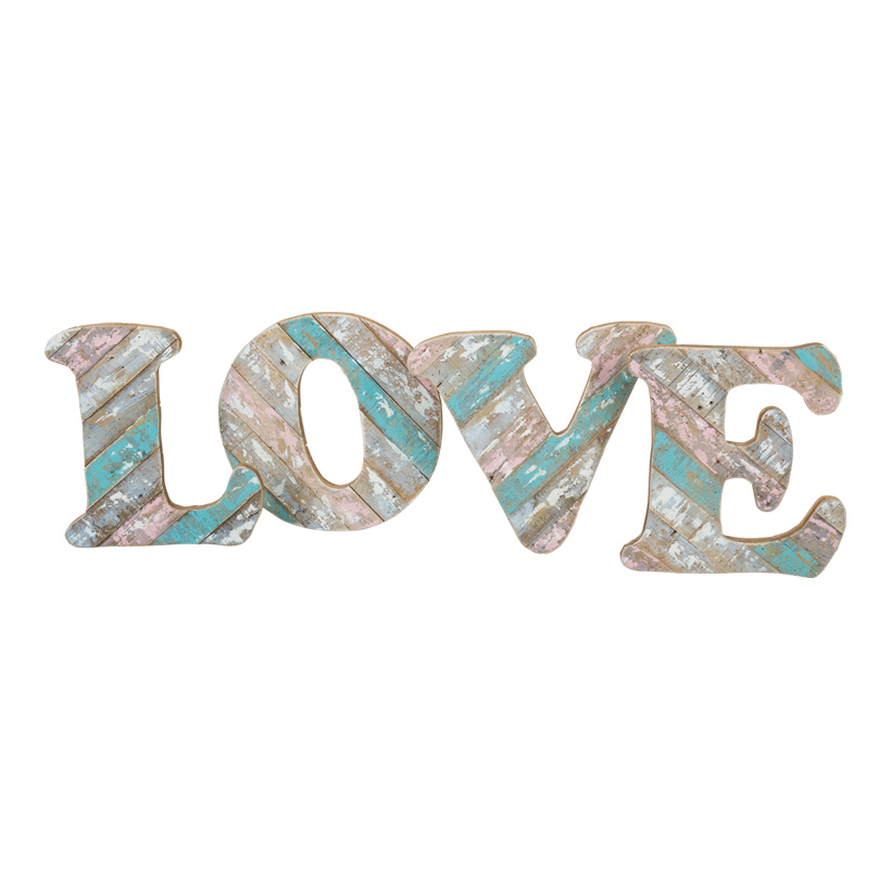 # Lettering "LOVE", 136x36cm, with hanger+stand, MDF wood