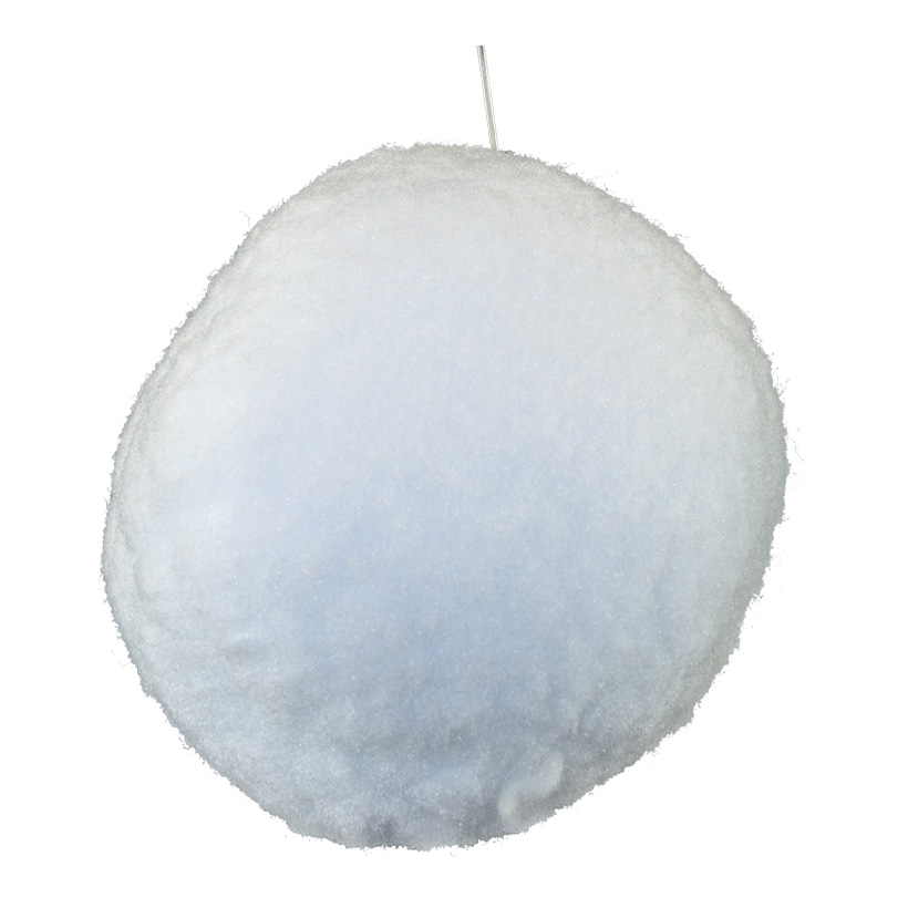Snowballs, 6 pieces/bag, Ø8cm with hanger, made of fleece