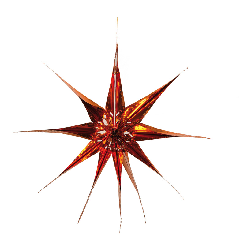 Christmas star, classic, Ø 40cm, metal foil, flame retardent