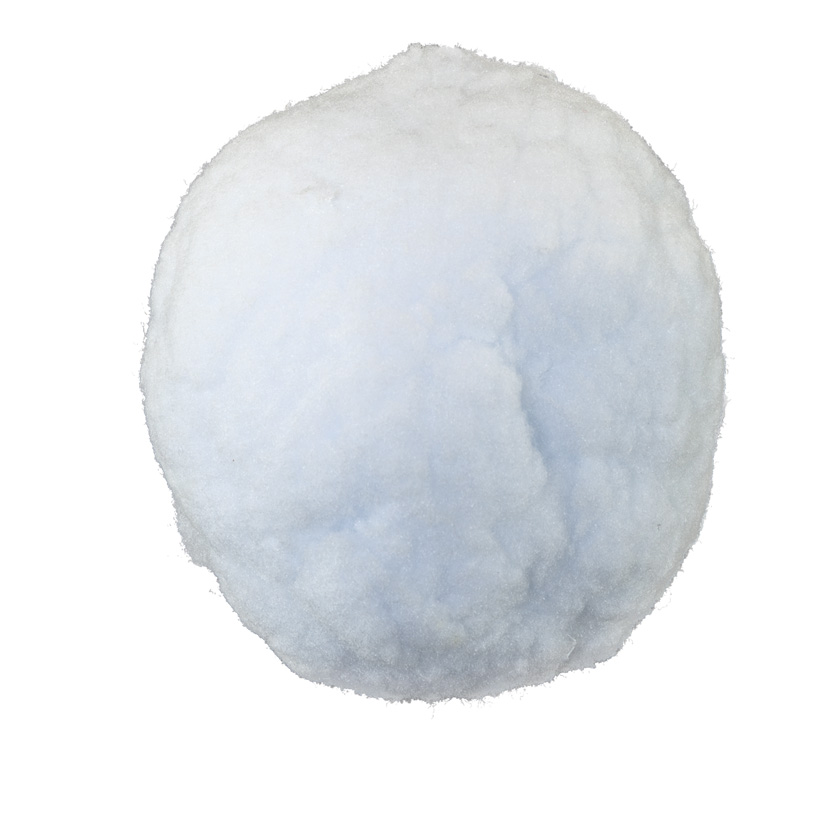 Snowballs, 6 pieces/bag, Ø10cm with hanger, made of fleece