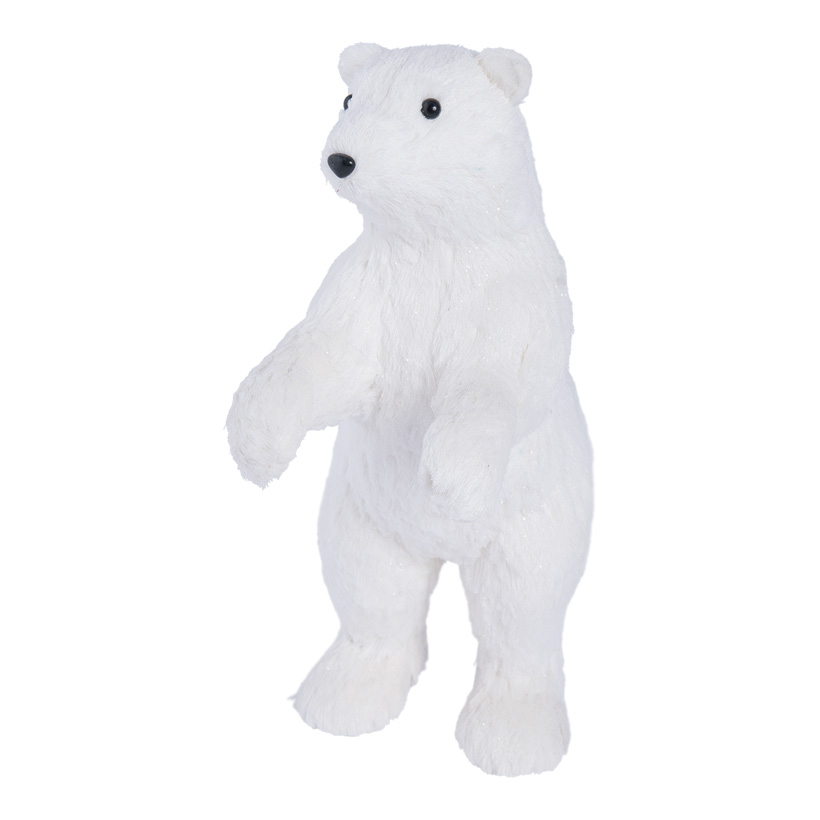 Ice bear, standing, 40cm styrofoam & wood fibre