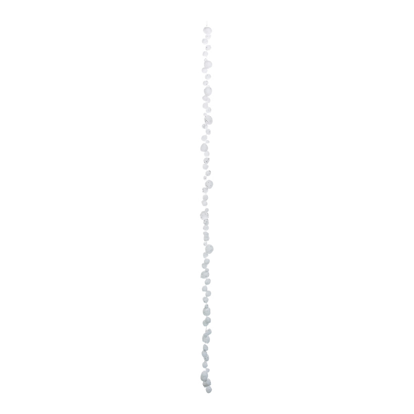 Snowball chain, Ø 1-3 cm 150 cm styrofoam
