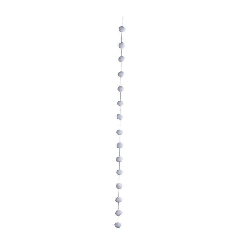 Snowball chain, 180cm Ø 6cm 15-fold, out of cotton wool, with hanger