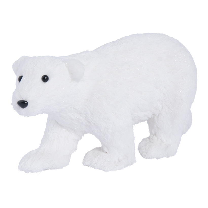 Ice bear, walking, 39x20cm styrofoam & wood fibre