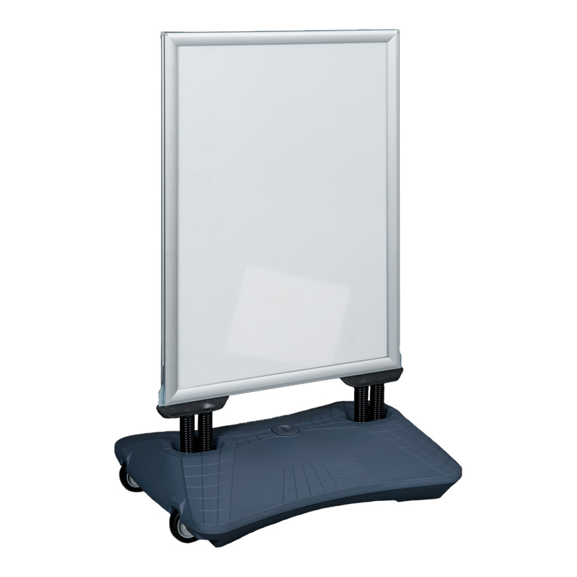 # A1 A-board, "Wind Pro LITE", 52x72x120cm with plastic foot and 4-fold suspension, 33mm mitred profile, for in- and outside use