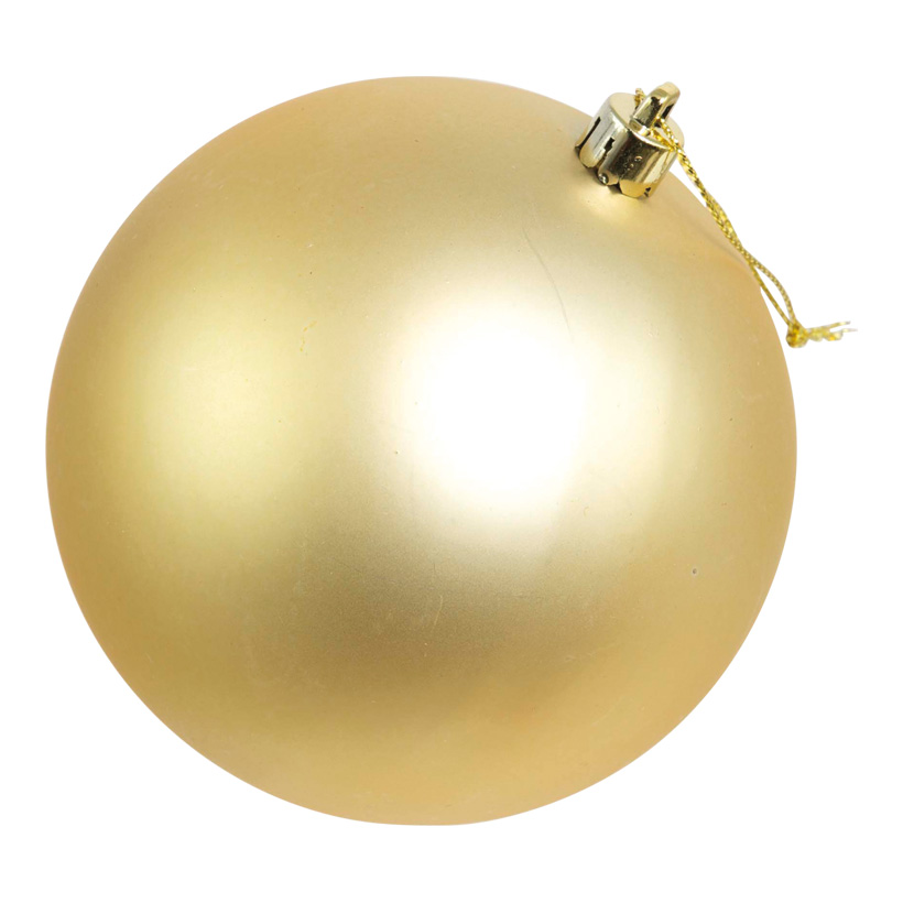Christmas ball, matt gold, Ø 10cm, seamless, mat