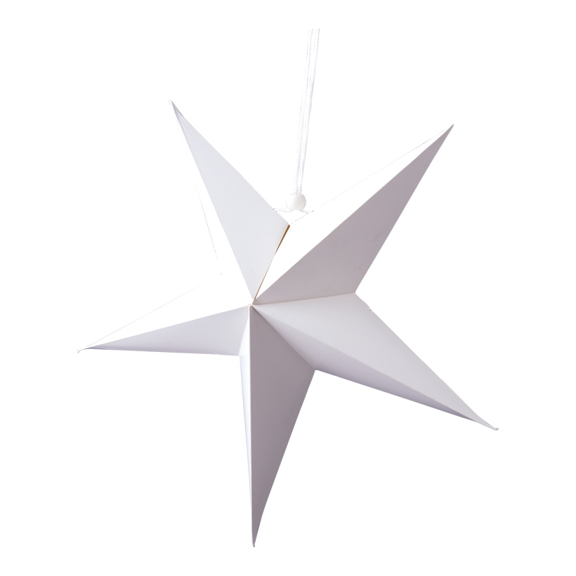 Folding star, 5-pointed, Ø 40cm made of cardboard, with hanger
