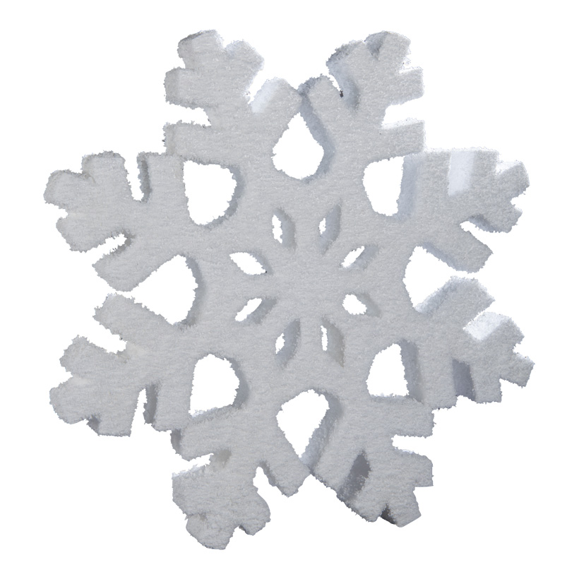 Snow flake, 120x120x13cm out of styrofoam, self-standing