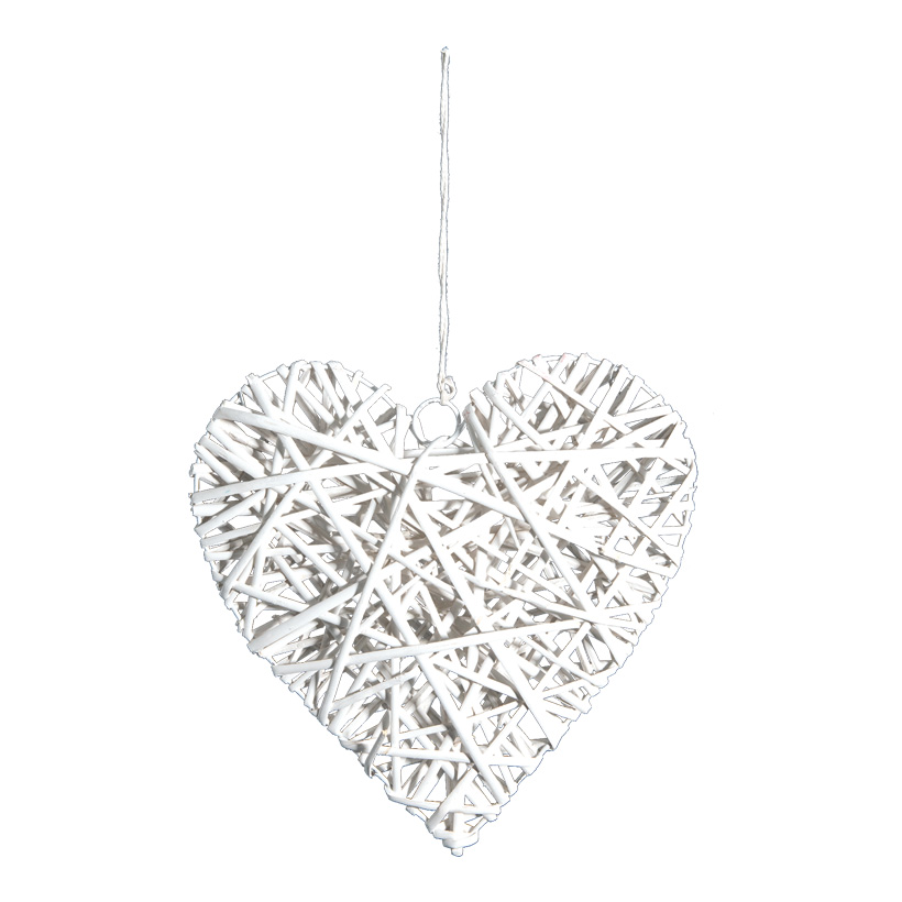 Wicker heart, 30x30cm with hanger