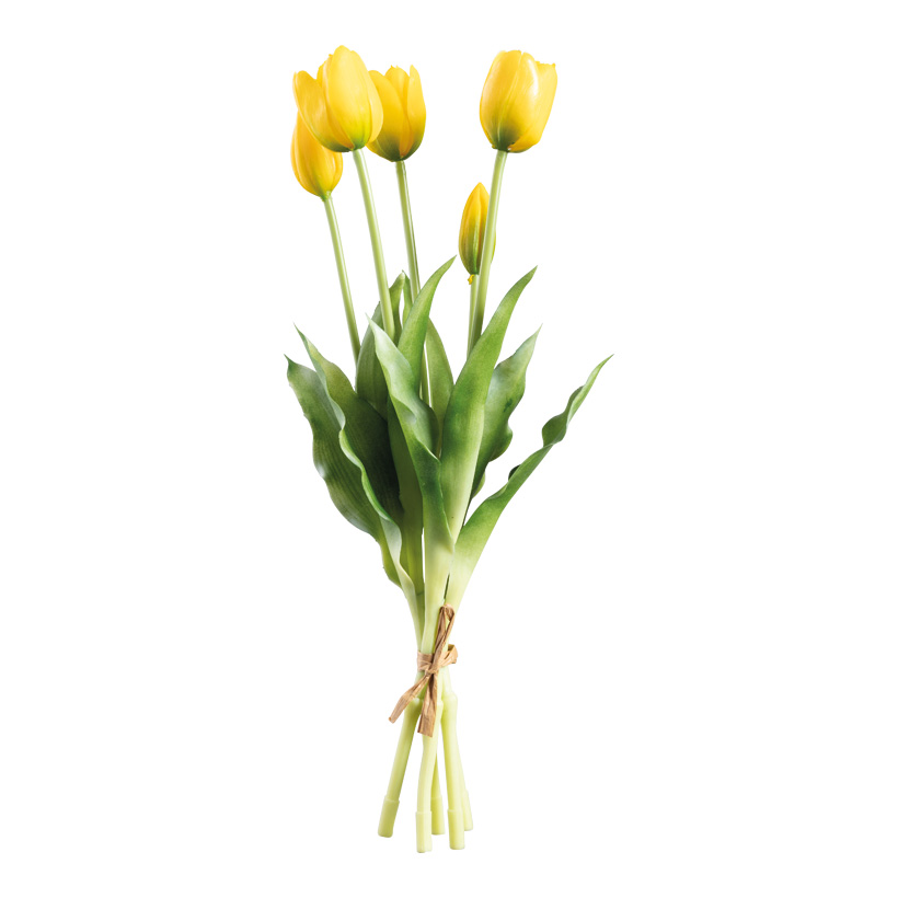 Tulip bunch, 40cm Stiel: 35cm 5-fold, out of artificial silk/plastic, flexible, real-touch effect