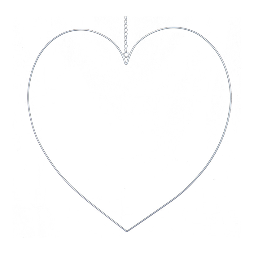 Contour heart, 60x60cm made of metal, with chain to hang