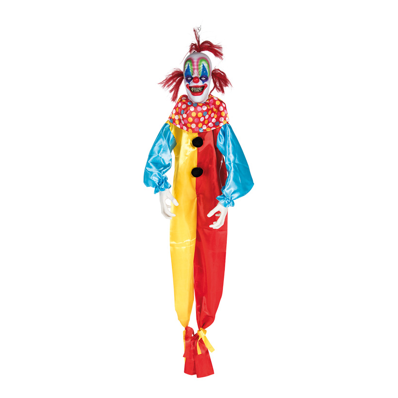 Horror clown, with hanger, 150cm with light and sound effects