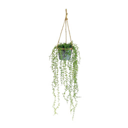 # Hanging plant 80 cm, Ø 18 cm fabric, in metal pot