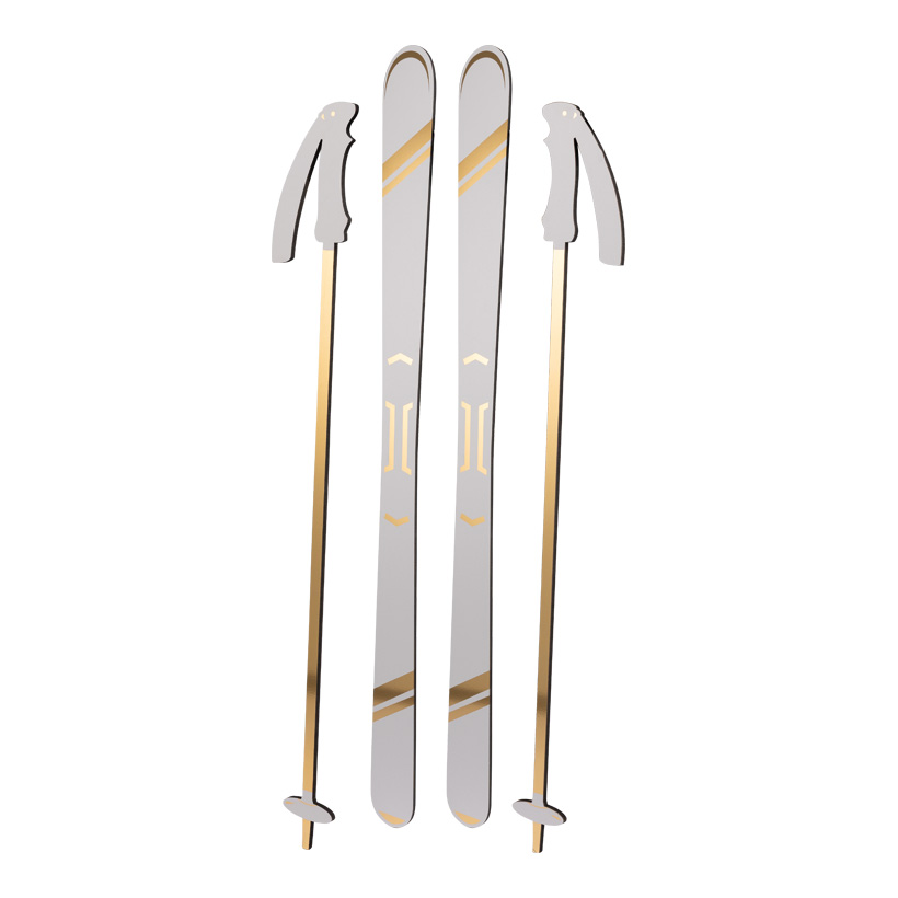 # Skier 174x14cm Stöckchen: 114x14,5cm set of 4, out of MDF