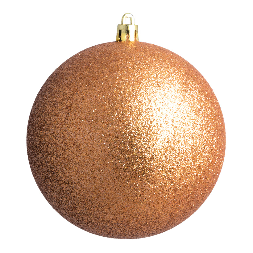 Christmas ball, bronze glitter, Ø 6cm 12 pcs./blister