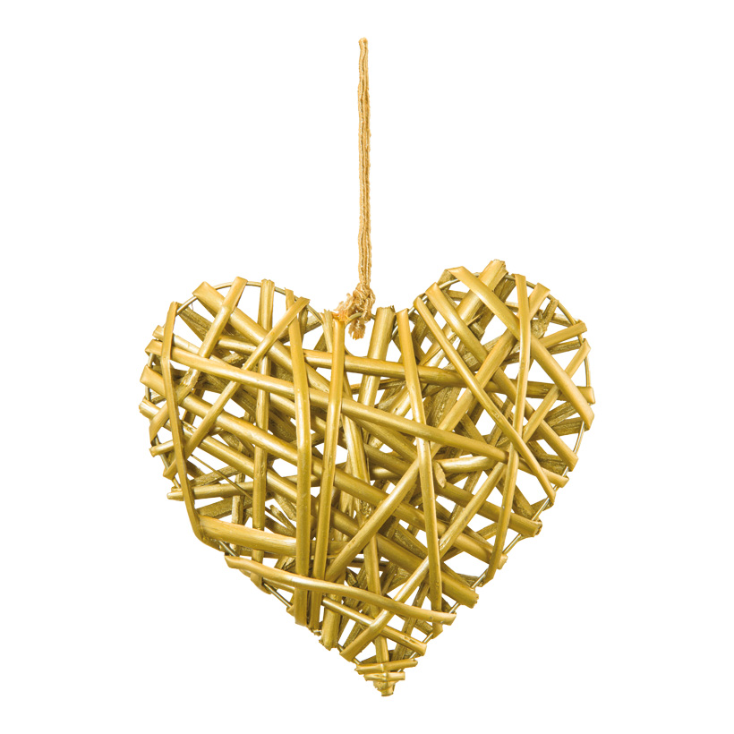 Wicker heart, 20cm out of willow, with hanger