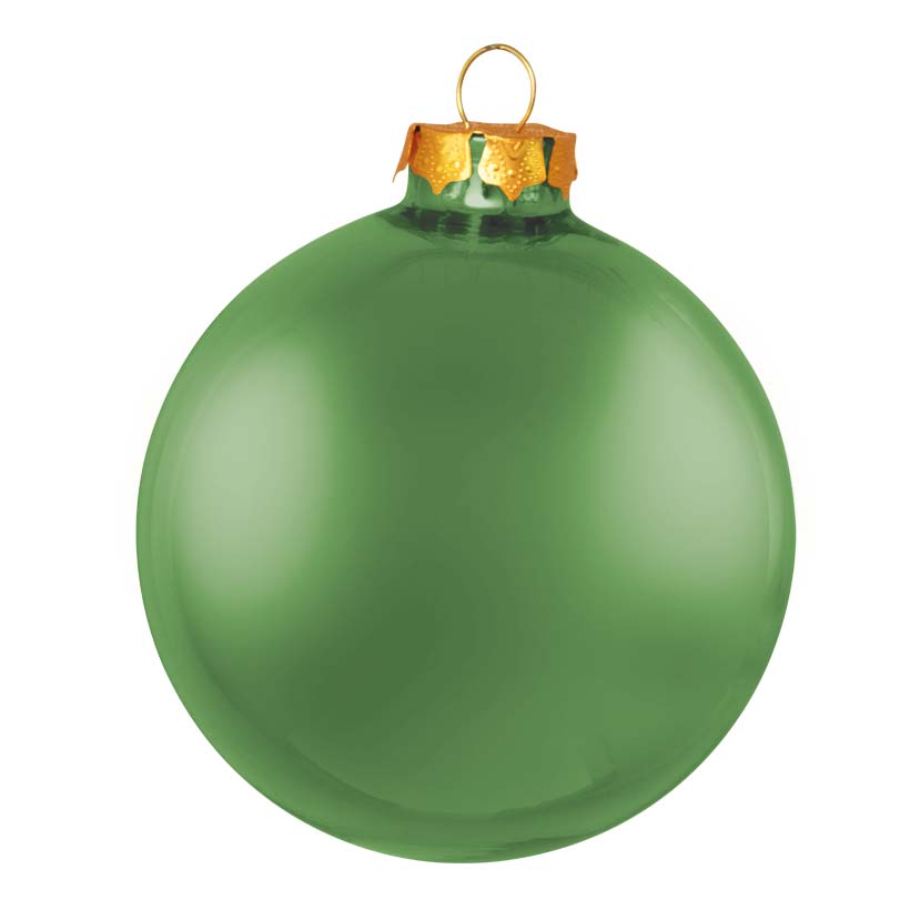 # Christmas balls, green matt, Ø 6cm, made of glass, 6 pcs./blister