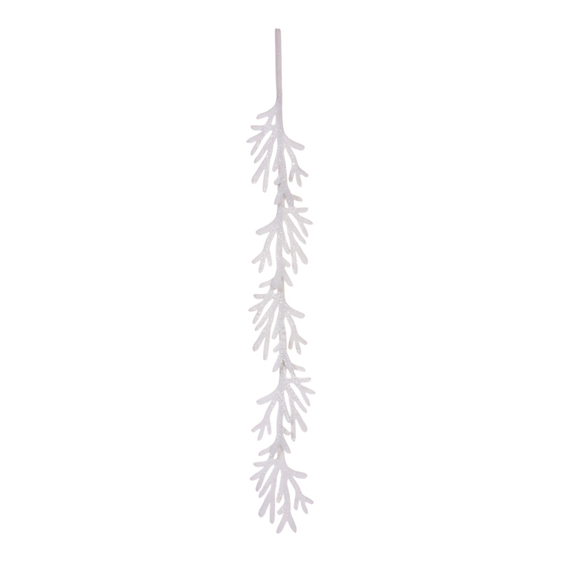 Snow twig garland, 160cm, with glimmer, snow cotton wool