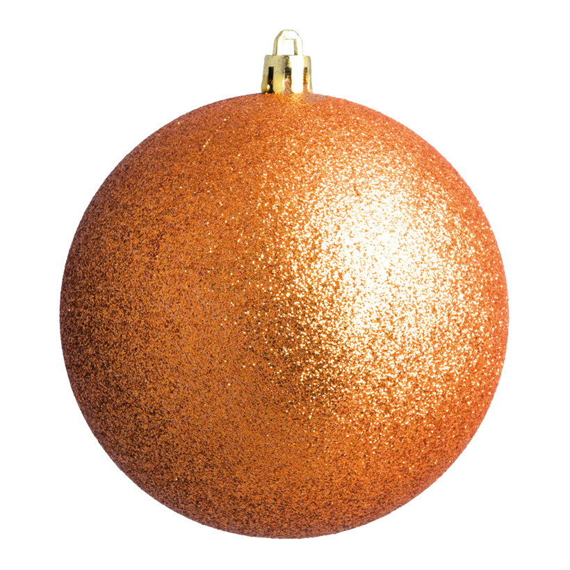 Christmas ball, copper glitter, Ø 10cm