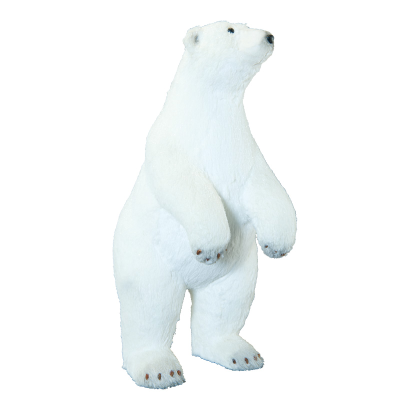 Polar bear, 62x25x32cm standing, with glitter, made of styrofoam/fake fur
