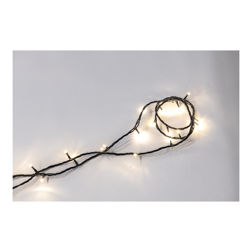 PVC light chain with 100 LEDs, 1000cm IP20 plug for indoor, connectable, 1,5m supply cable, 220-240V