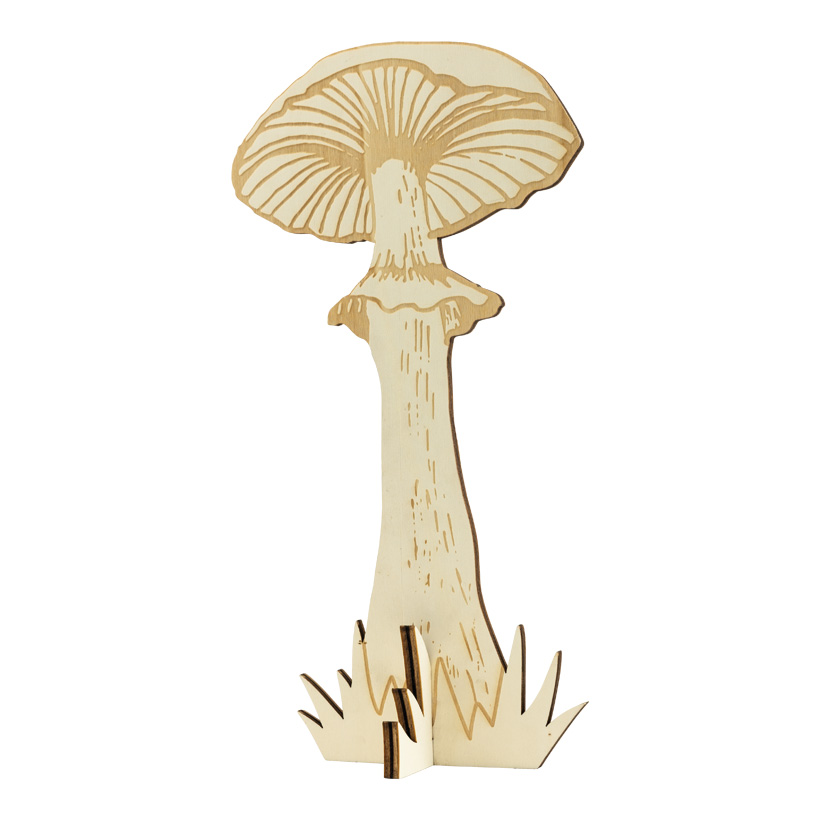 # Mushroom contour, 46x25cm Dicke: 1cm 2-parts, out of wood, to assemble