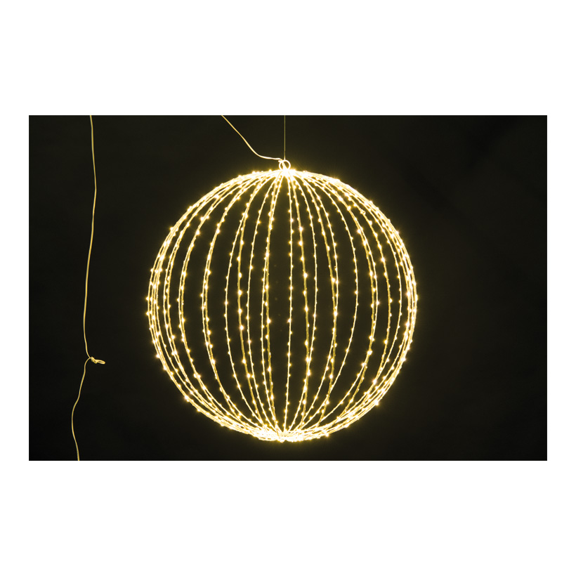 Ball, 60cm with 900 micro lights, for indoor, foldable, 3m power cable