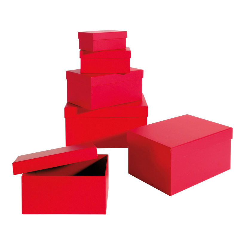 Gift box set, cardboard, größte Box: 26x18x13cm, 6 pcs./set, rectangular